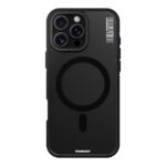 Forro para iPhone 16 Pro Max con diseño Rock Sand Soft Touch Black de Youngkit, que ofrece una combinación de elegancia y protección superior.