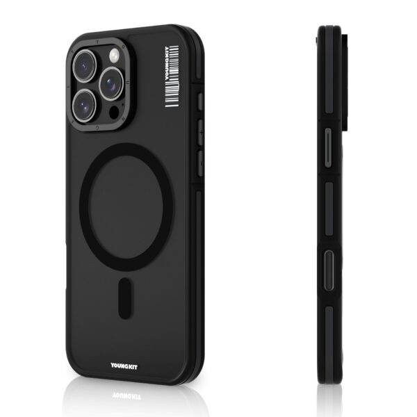 Case iPhone 16 Pro Max - Rock Sand Soft Touch Black | Youngkit