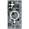 Forro para Samsung S25 Ultra con diseño Futuristic Circuit Board en color gris de Youngkit, con protección avanzada y estilo tecnológico.