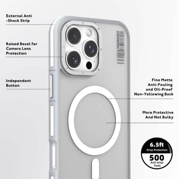 Case iPhone 16 Pro Max - Rock Sand Soft Touch Grey | Youngkit