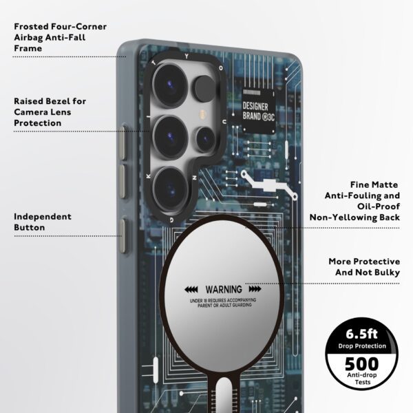 Case Samsung S23 Ultra - Futuristic Circuit Board Blue | Youngkit