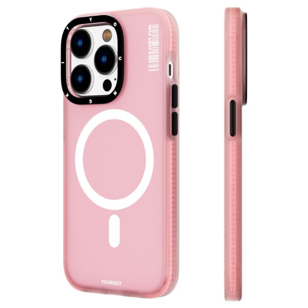 Case iPhone 15 Pro Max – Colored Sand Matte Texture Pink | Youngkit