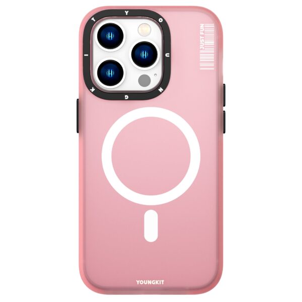 Case iPhone 15 Pro Max – Colored Sand Matte Texture Pink | Youngkit