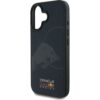 Case iPhone 16 – Leather Meshed Debossed Bull MagSafe (Navy Blue) | Red Bull