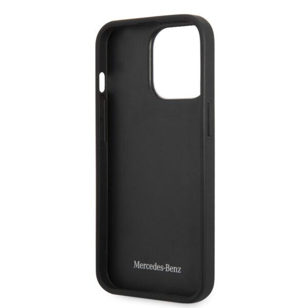 Case iPhone 14 Pro – Piel Negra con Patrón de Estrellas | Mercedes-Benz