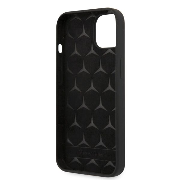 Case iPhone 14 Plus/15 Plus – Silicona Negra con Forro de Microfibra | Mercedes-Benz