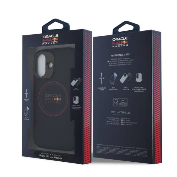 Case iPhone 16 – PU Leather Ring MagSafe Azul | Red Bull
