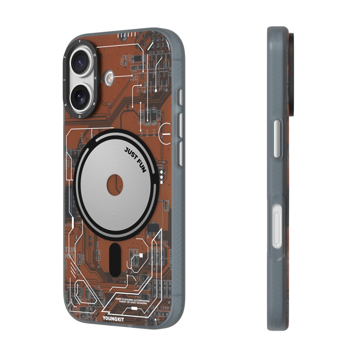 CASE-IPHONE17-FUTURISTIC-ORANGE2 Protección premium para celulares – fundas modernas y duraderas.