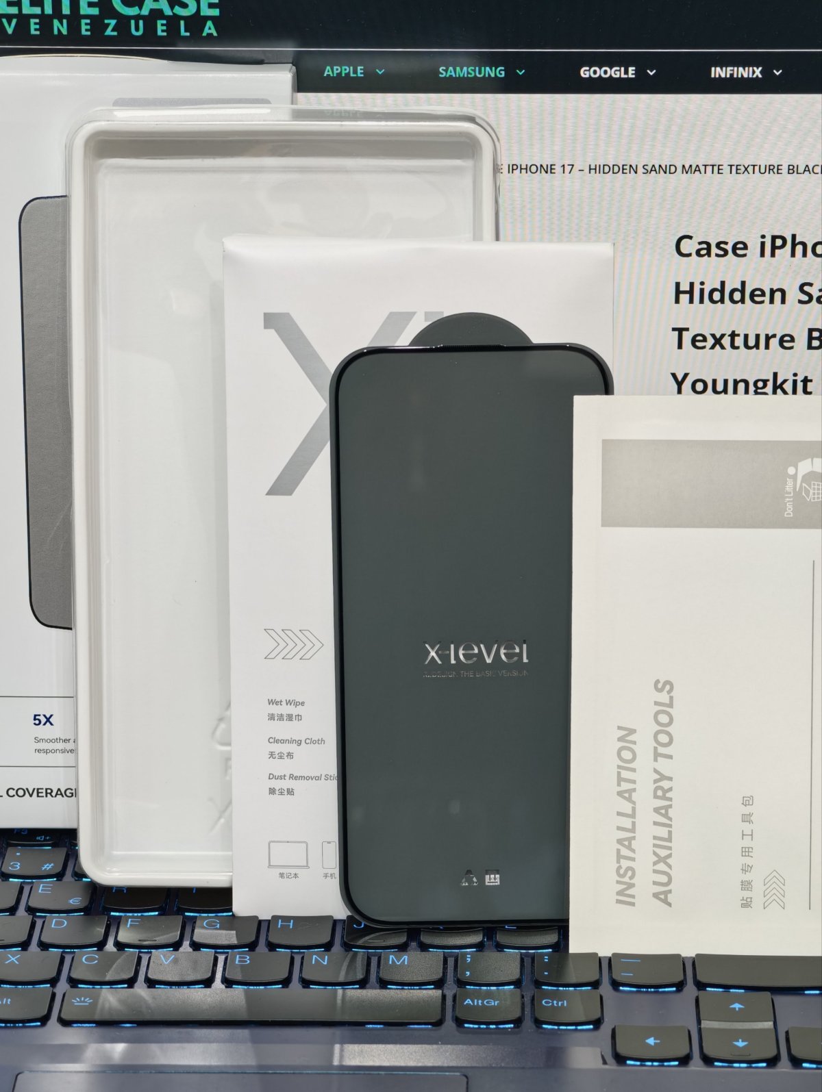 SCREEN-PROTECTOR-IPHONE-XLEVEL2 Protección premium para celulares – fundas modernas y duraderas.