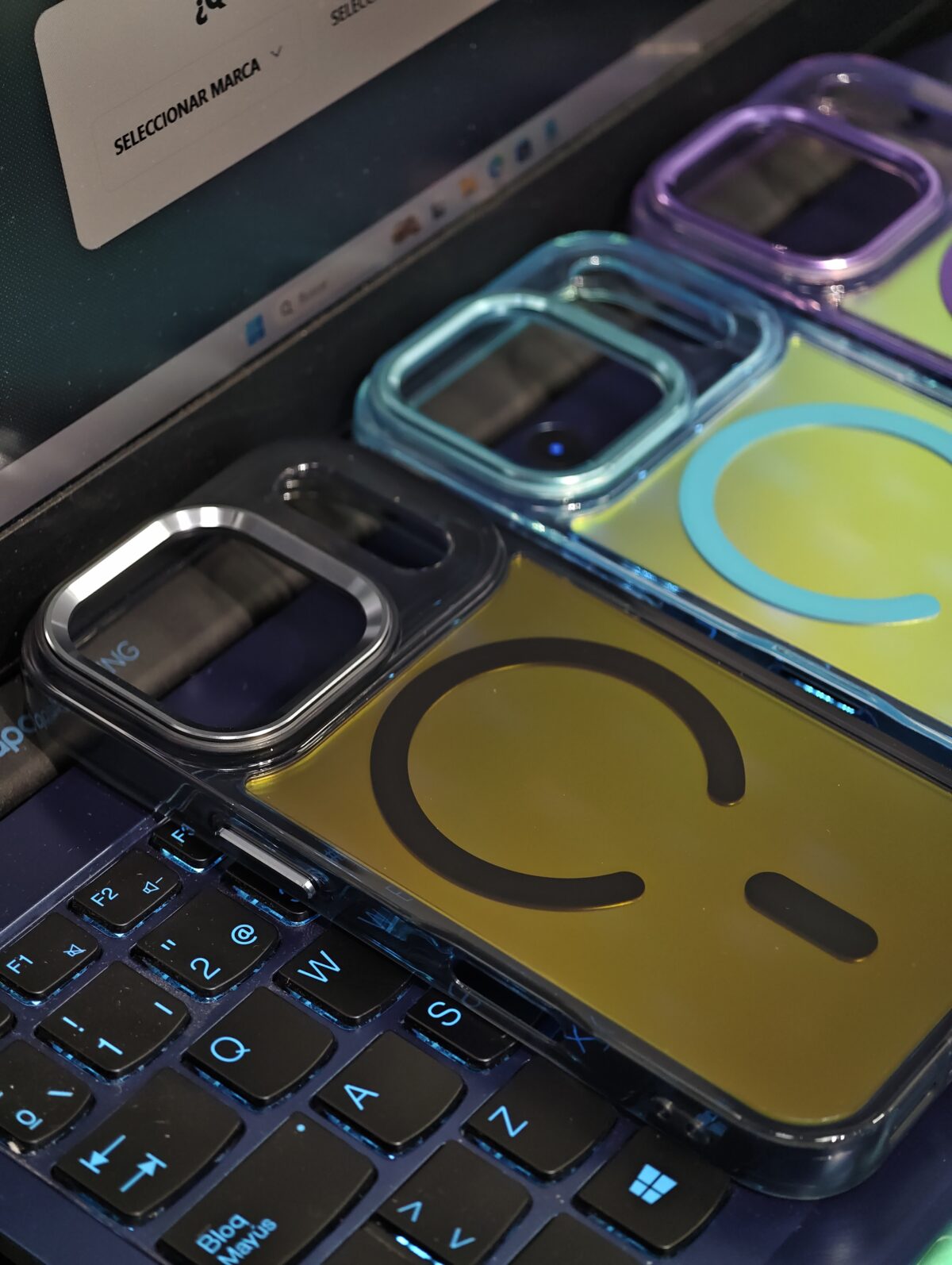 CASE-TORNASOL-COLORES4 Case iPhone 17 Pro Max - Magsafe Azul | Tornasol