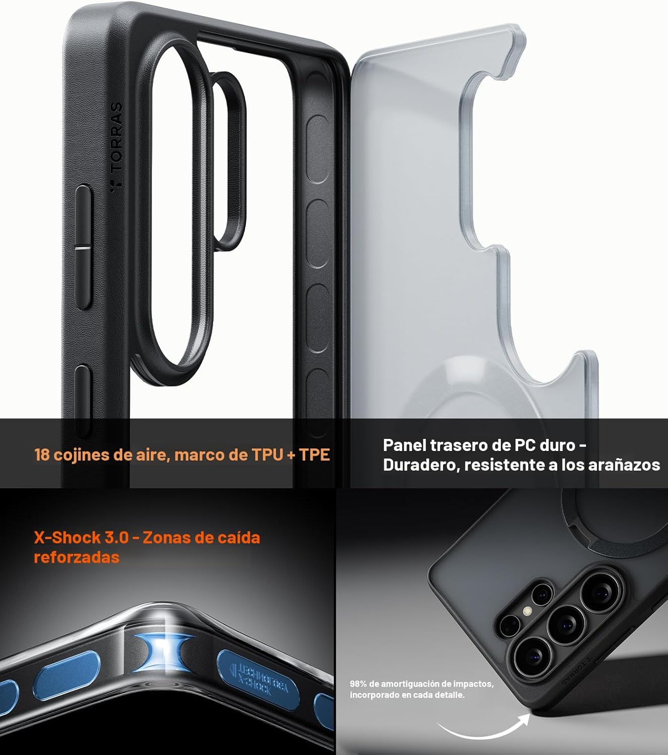 Case Samsung S26 Ultra - Ostand Q3 Spin Magsafe Obsidian Black | Torras