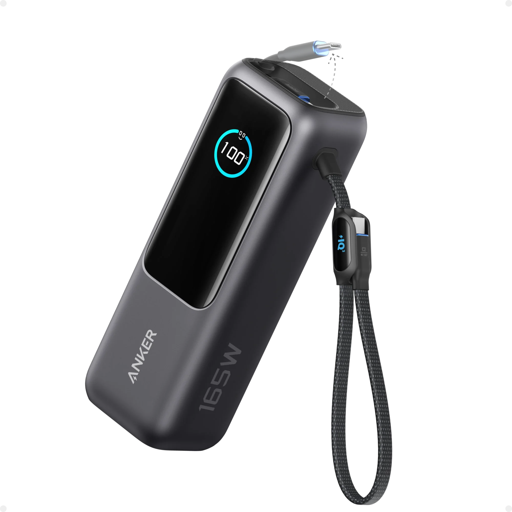 Power Bank 25K – 165W con Cables Integrados y Pantalla Inteligente | ANKER