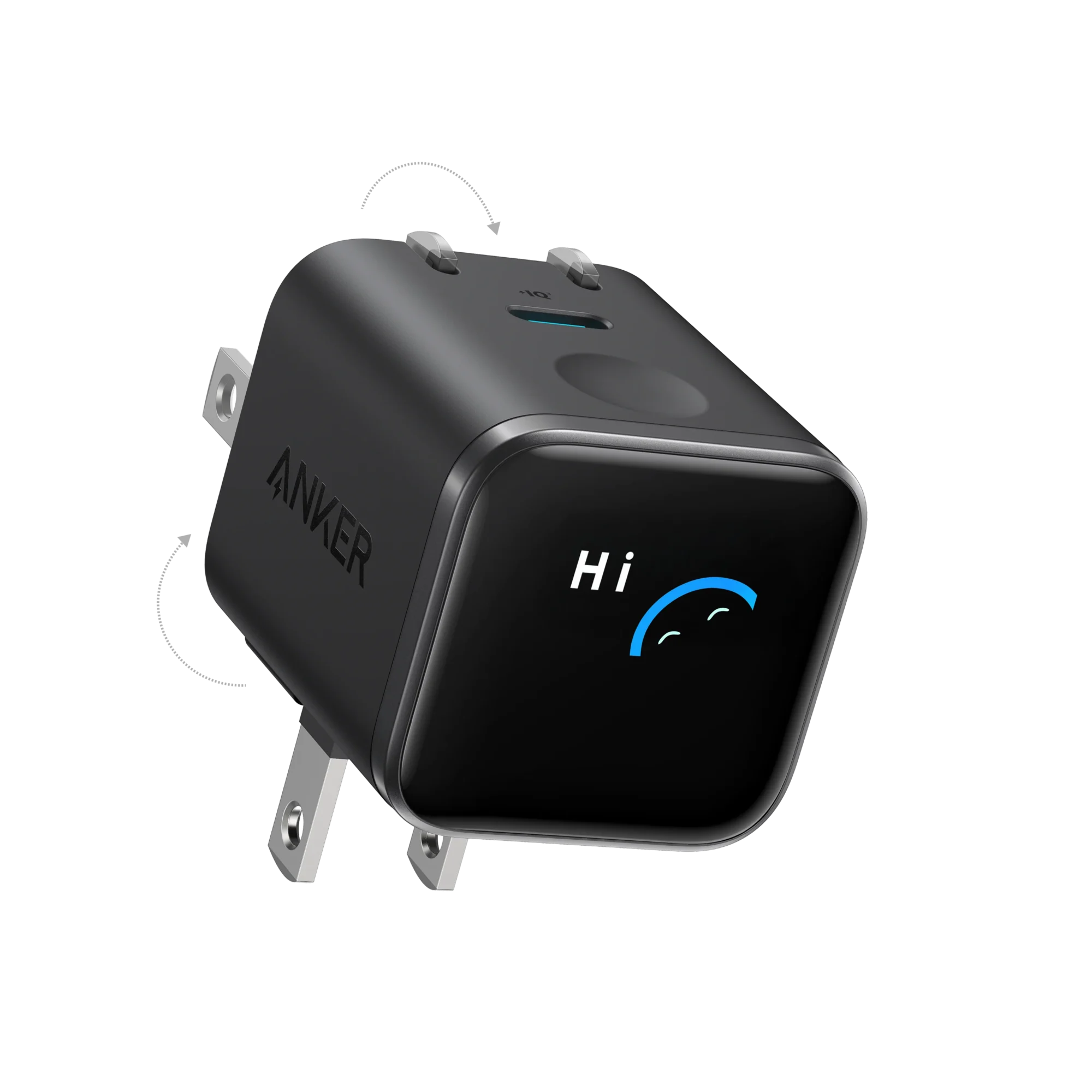 CARGADOR-45W-ANKER-NANO Cargador 45W USB-C Nano Charger Smart Display – Negro | ANKER