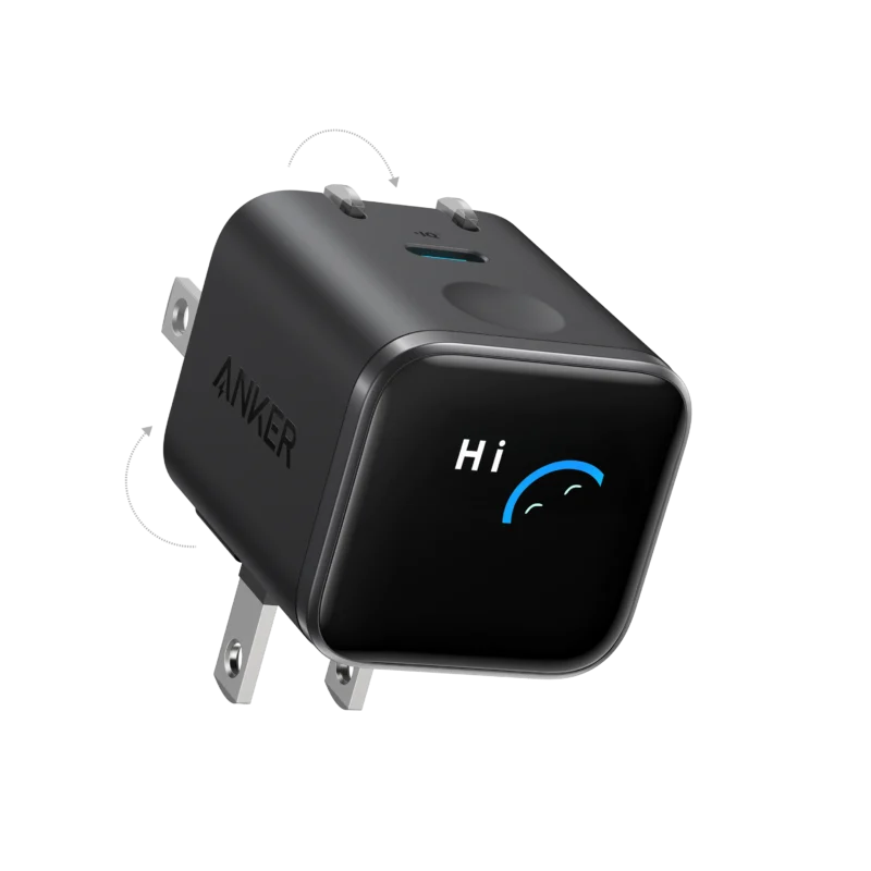 Cargador 45W USB-C Nano Charger Smart Display – Negro | ANKER