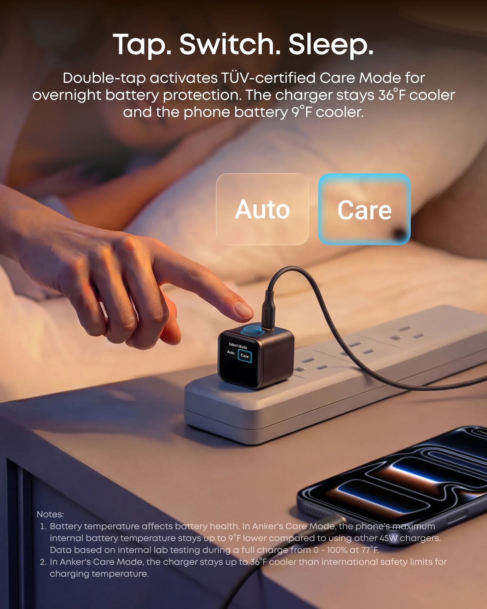CARGADOR-45W-ANKER-NANO2 Cargador 45W USB-C Nano Charger Smart Display – Negro | ANKER