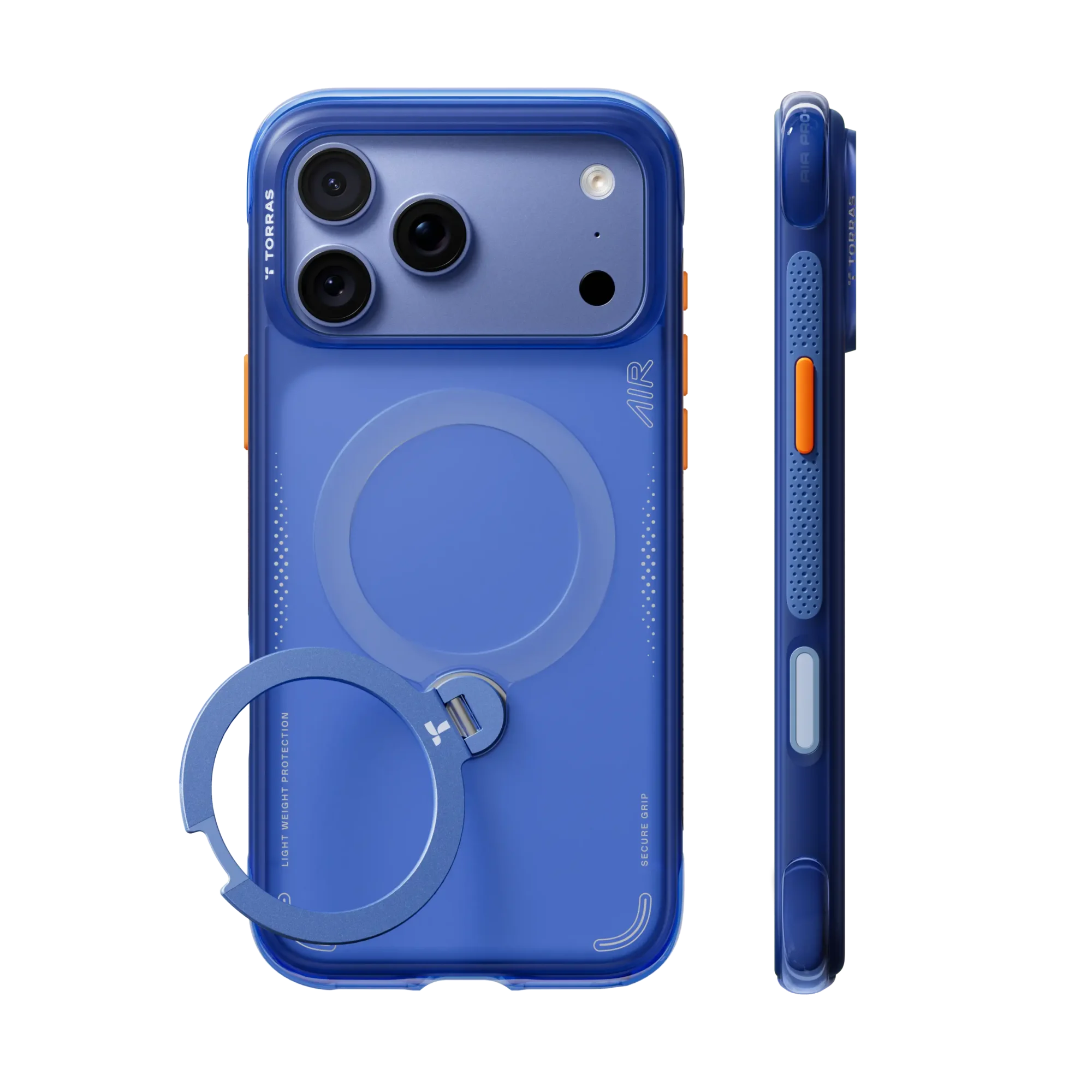 CASE-IPHONE-18-PRO-MAX-TORRAS-Q3-AIR-ARTIC-BLUE Case iPhone 18 Pro Max 17 Pro Max - Ostand Q3 Air Magsafe Artic Blue 360° | Torras