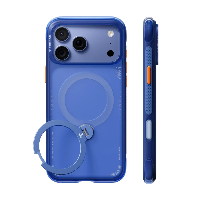 Case iPhone 18 Pro Max 17 Pro Max - Ostand Q3 Air Magsafe Artic Blue 360° | Torras
