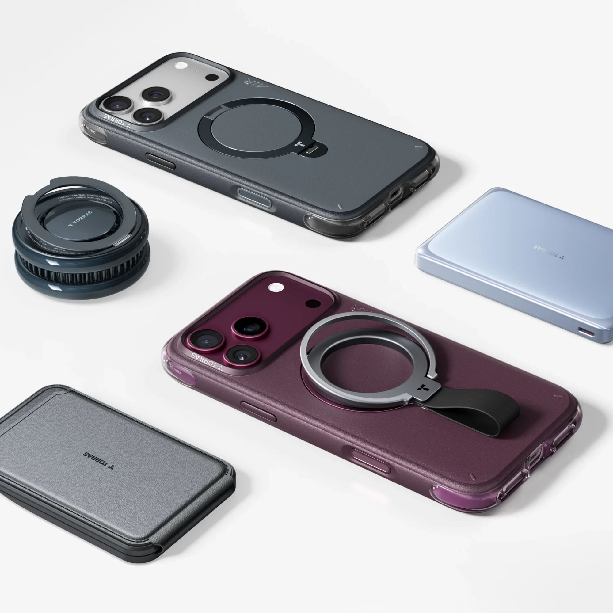 Case iPhone 18 Pro Max 17 Pro Max - Ostand Q3 Air Essential Magsafe Obsidian Black 360° | Torras