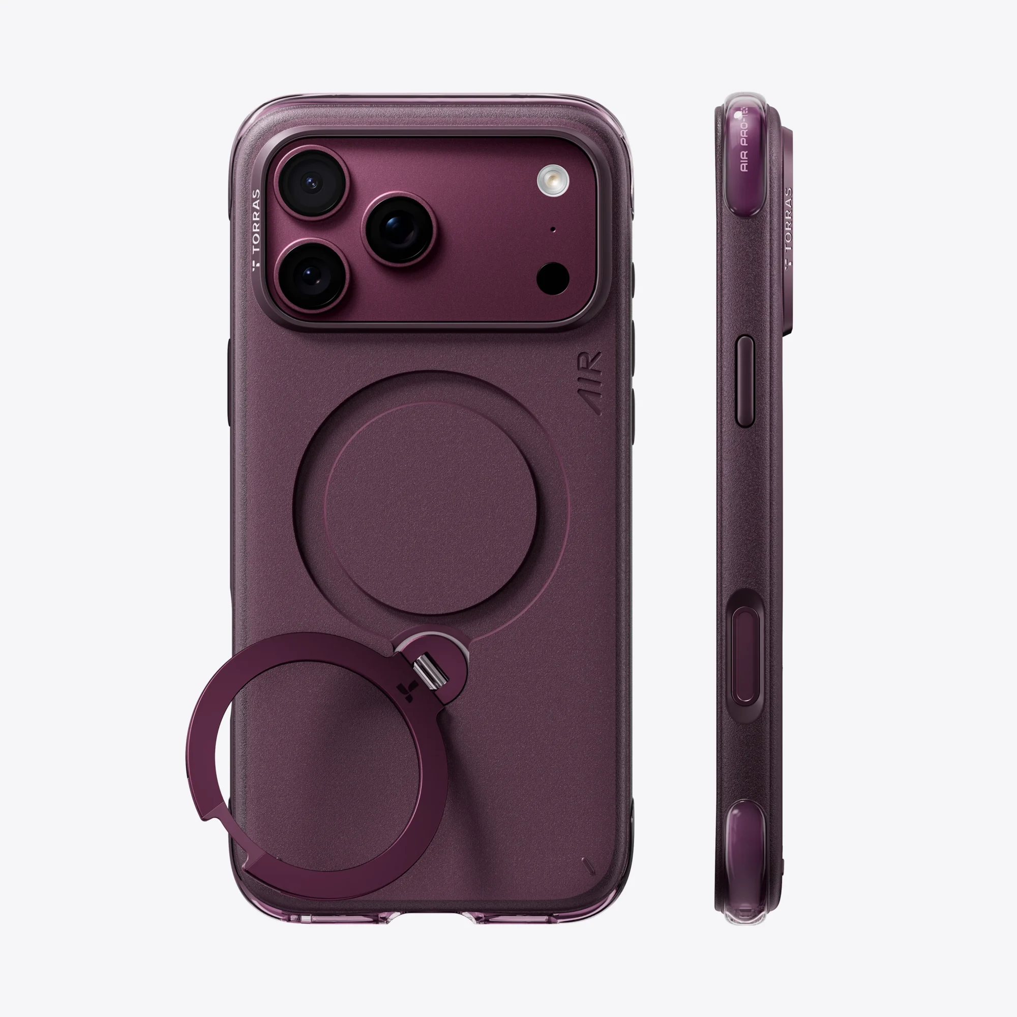 CASE-IPHONE-18-PRO-MAX-TORRAS-Q3-AIR-ESSENTIAL-VIOLET Case iPhone 18 Pro Max 17 Pro Max - Ostand Q3 Air Essential Magsafe Frost Violet 360° | Torras