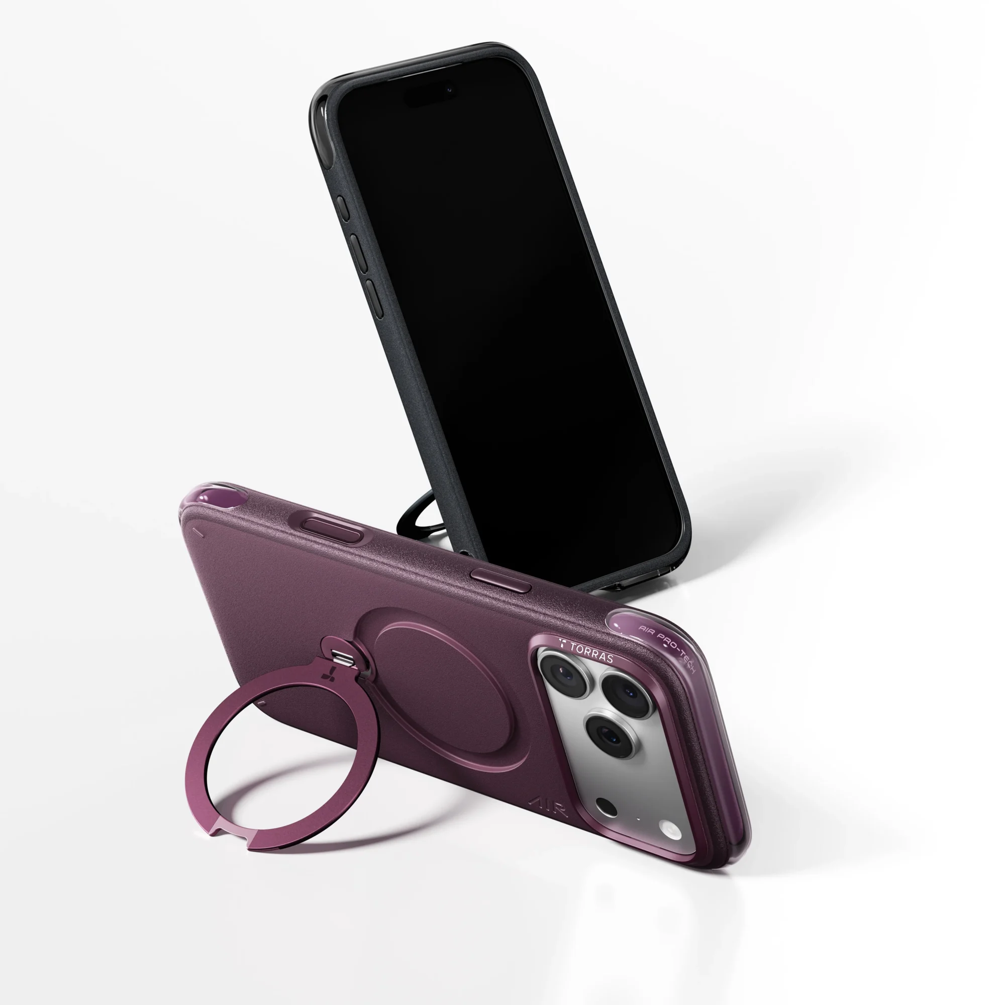 CASE-IPHONE-18-PRO-MAX-TORRAS-Q3-AIR-ESSENTIAL-VIOLET3.png Case iPhone 18 Pro Max 17 Pro Max - Ostand Q3 Air Essential Magsafe Frost Violet 360° | Torras