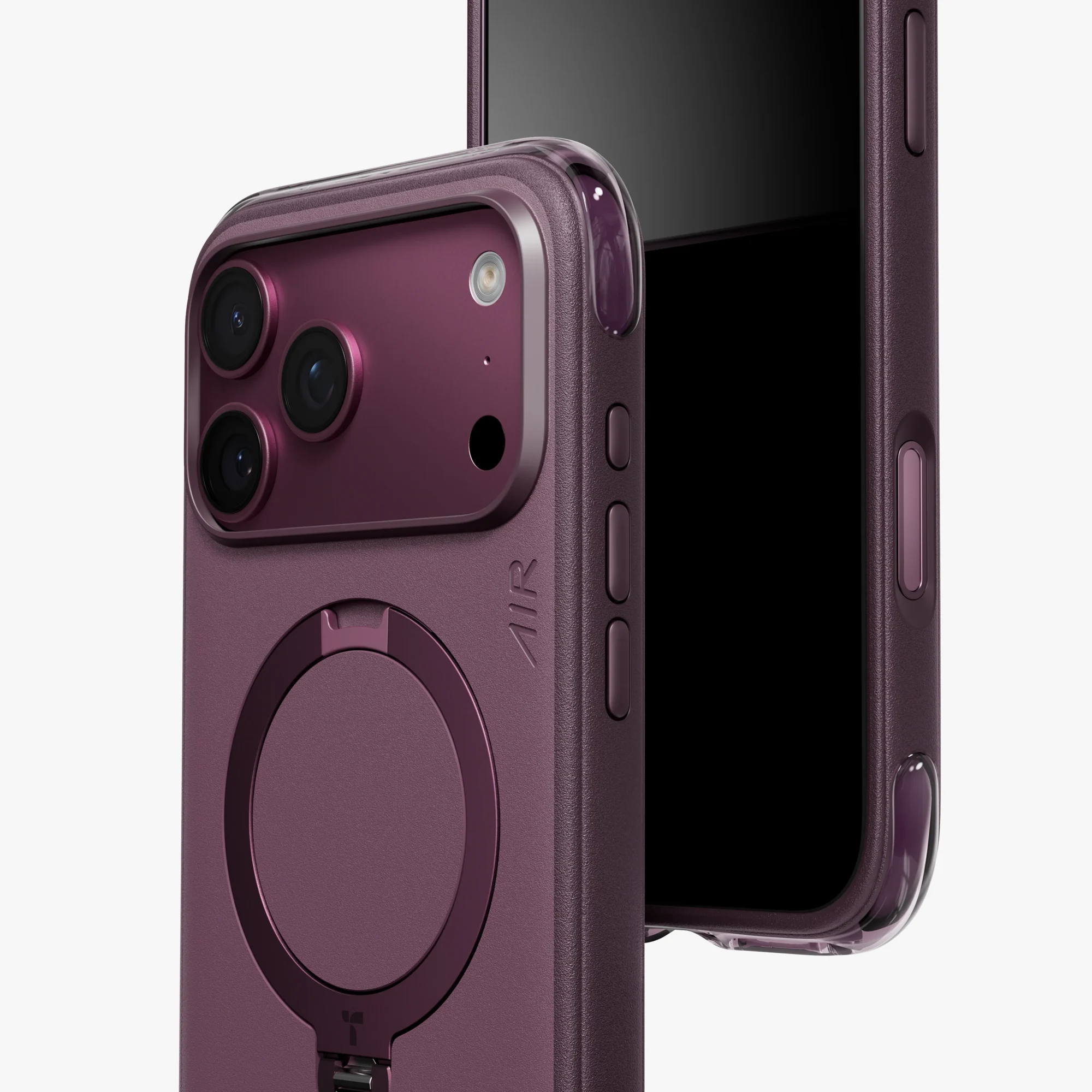 CASE-IPHONE-18-PRO-MAX-TORRAS-Q3-AIR-ESSENTIAL-VIOLET4.png Case iPhone 18 Pro Max 17 Pro Max - Ostand Q3 Air Essential Magsafe Frost Violet 360° | Torras