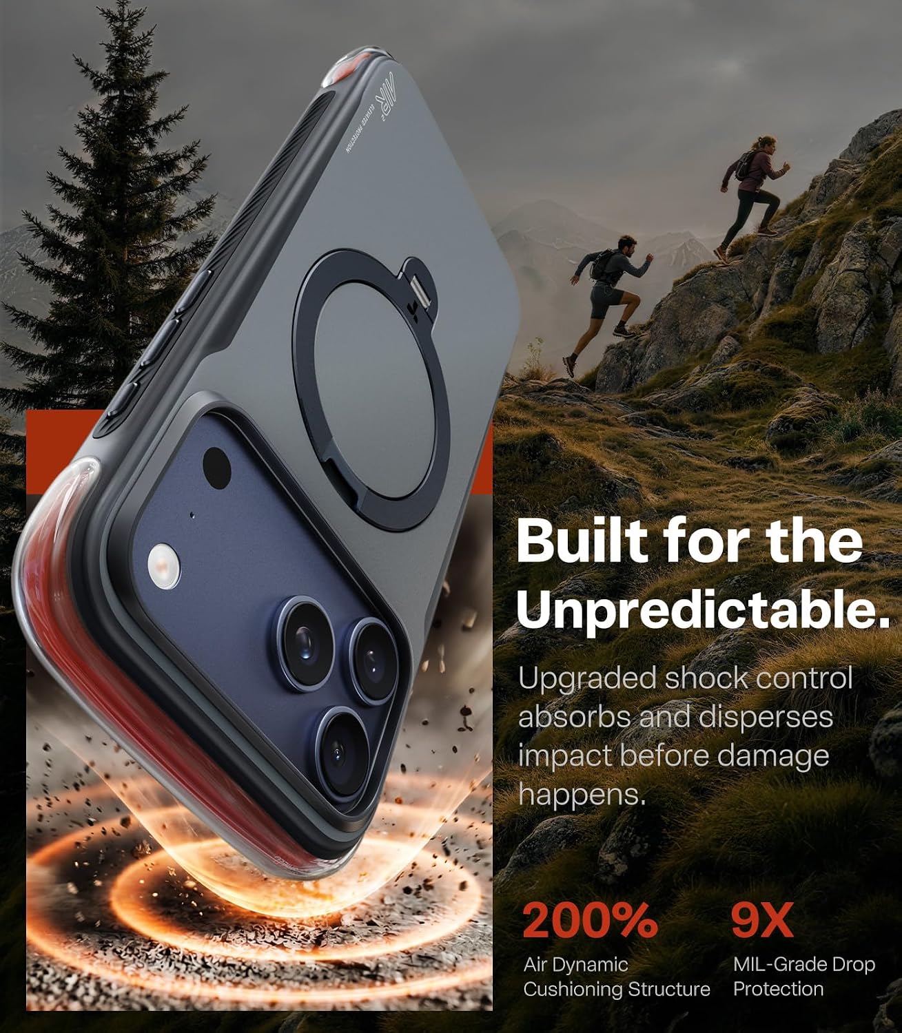 Case iPhone 18 Pro Max 17 Pro Max - Ostand Q3 Air Pro Magsafe Obsidian Core 360° | Torras