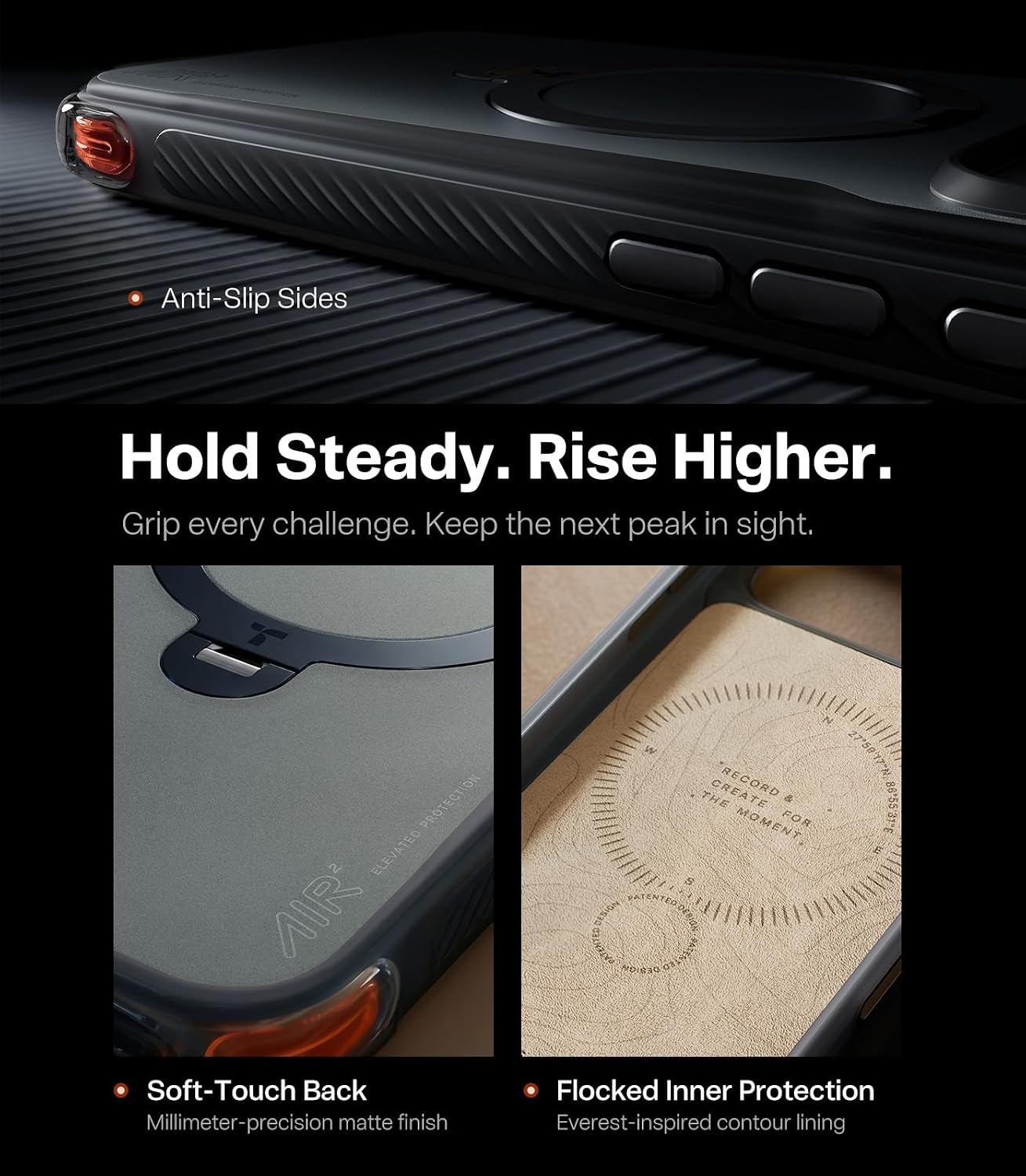 Case iPhone 18 Pro Max 17 Pro Max - Ostand Q3 Air Pro Magsafe Obsidian Core 360° | Torras