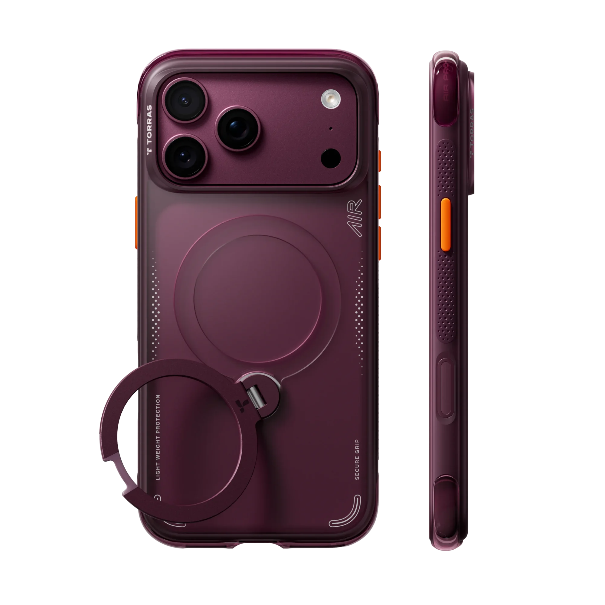 Case iPhone 18 Pro Max 17 Pro Max - Ostand Q3 Air Magsafe Cosmic Purple 360° | Torras