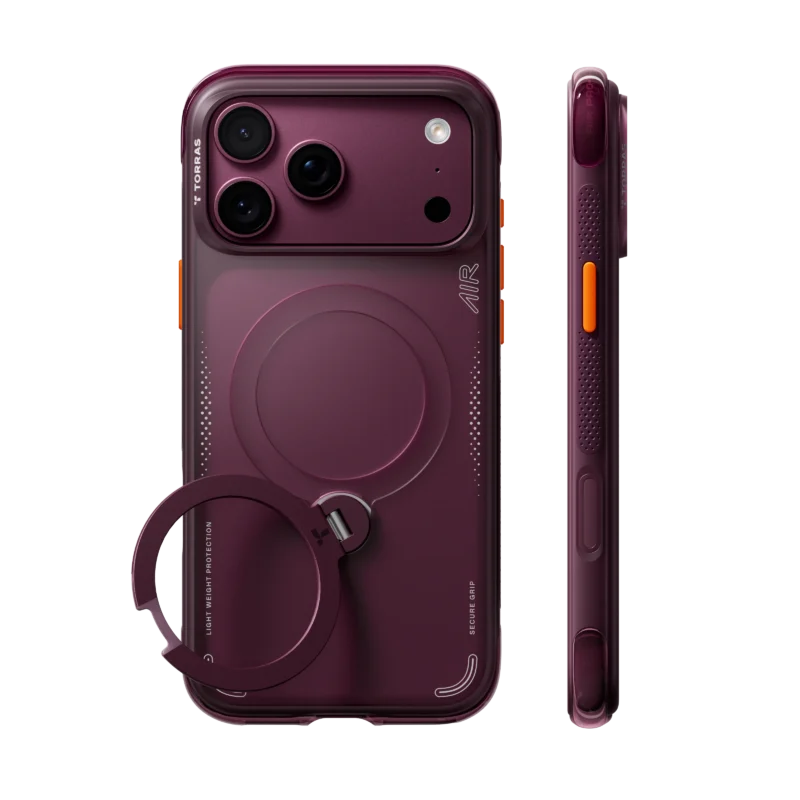 Case iPhone 18 Pro Max 17 Pro Max - Ostand Q3 Air Magsafe Cosmic Purple 360° | Torras