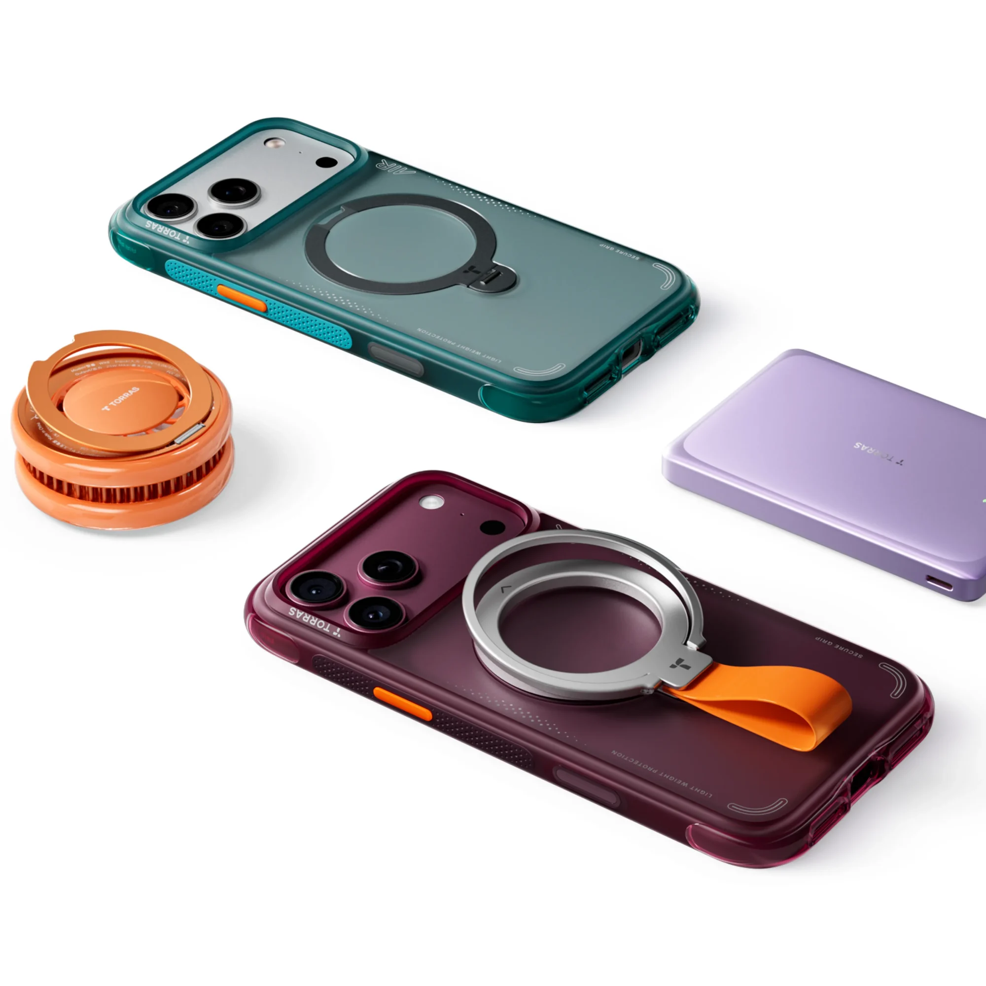 Case iPhone 18 Pro Max 17 Pro Max - Ostand Q3 Air Magsafe Cosmic Purple 360° | Torras