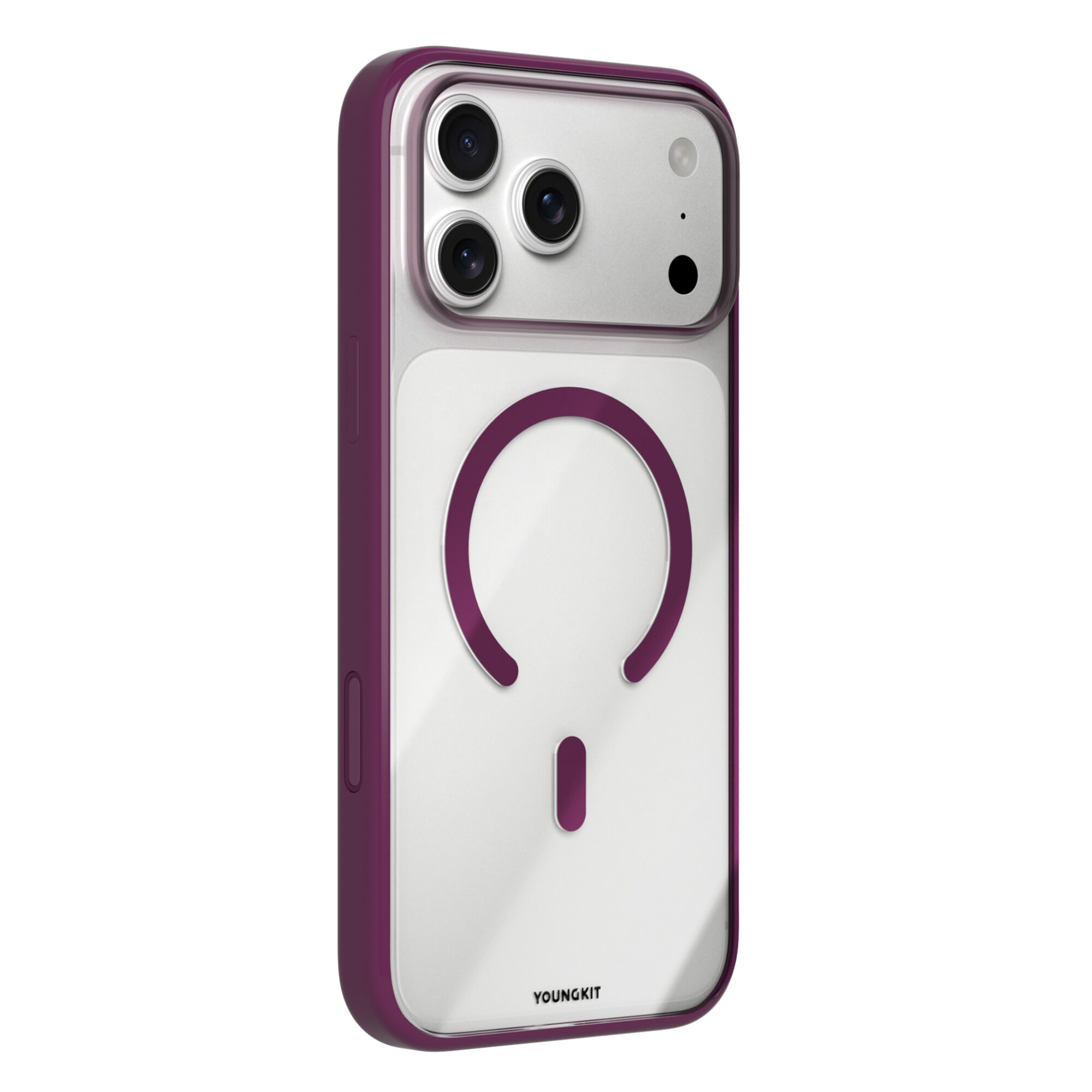 CASE-IPHONE-CLEAR-BURGUNDY3 Case iPhone 18 Pro Max 17 Pro Max - Clear Case Burgundy | Youngkit