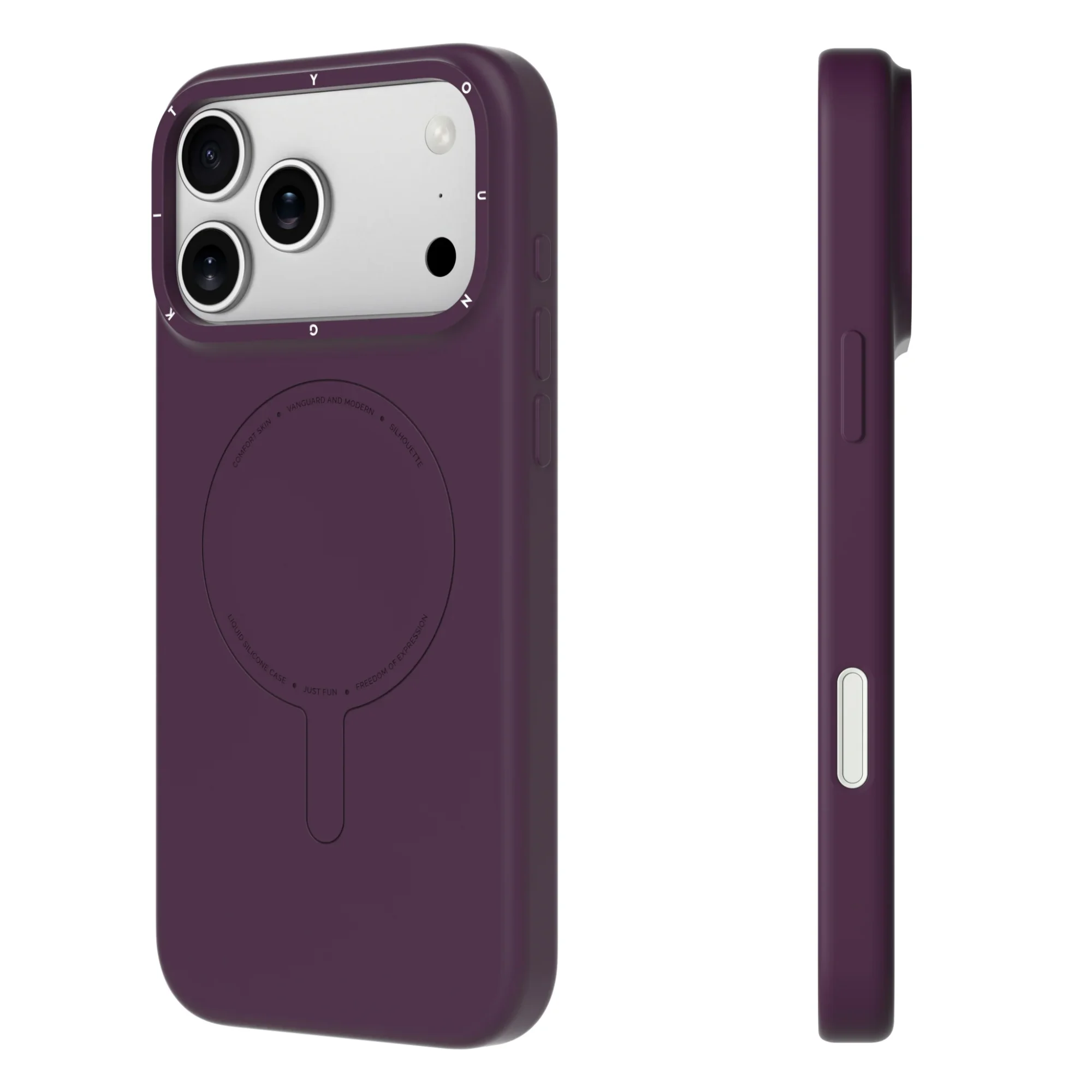 Case iPhone 18 Pro Max 17 Pro Max - Morandi Silicone Case Burgundy | Youngkit