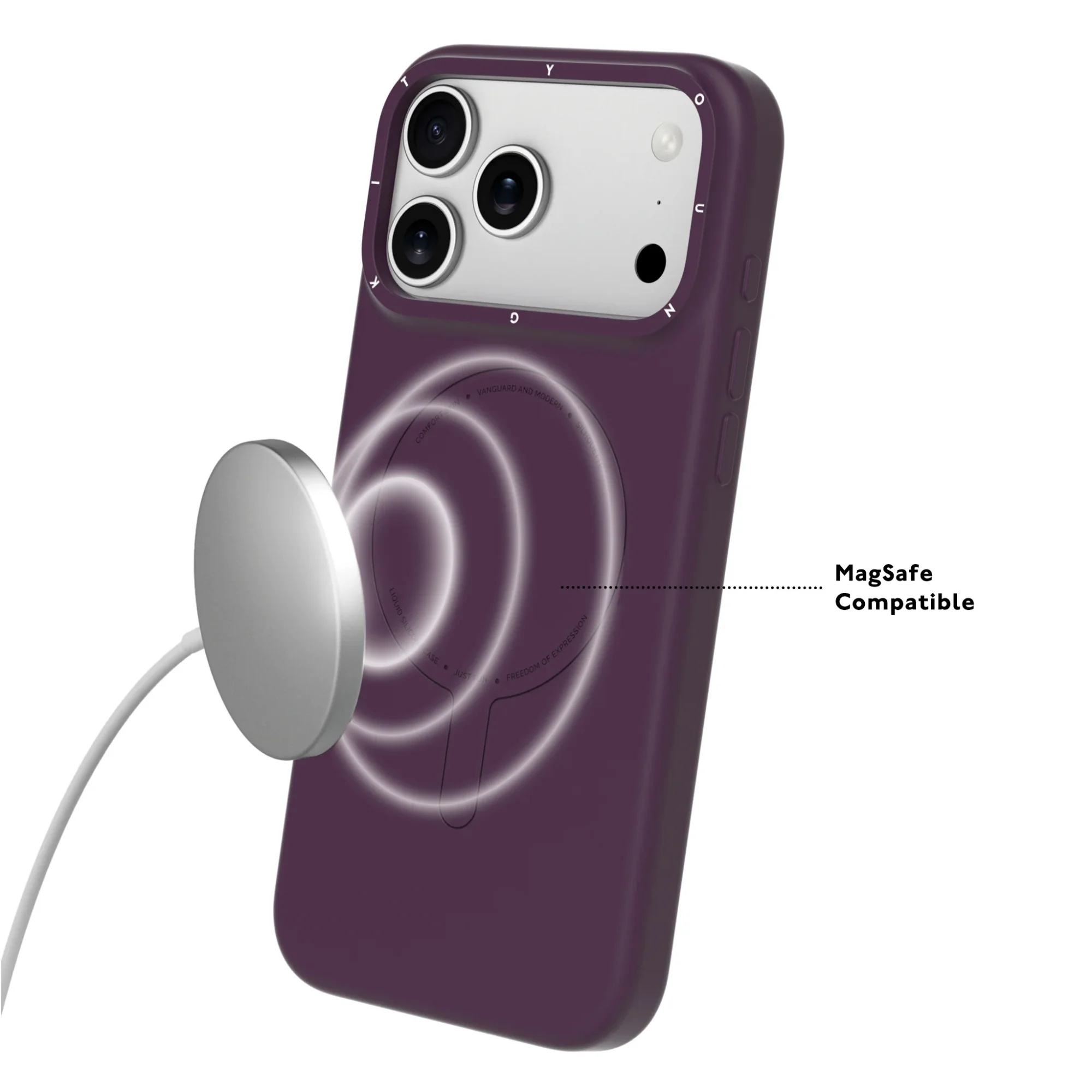 Case iPhone 18 Pro Max 17 Pro Max - Morandi Silicone Case Burgundy | Youngkit