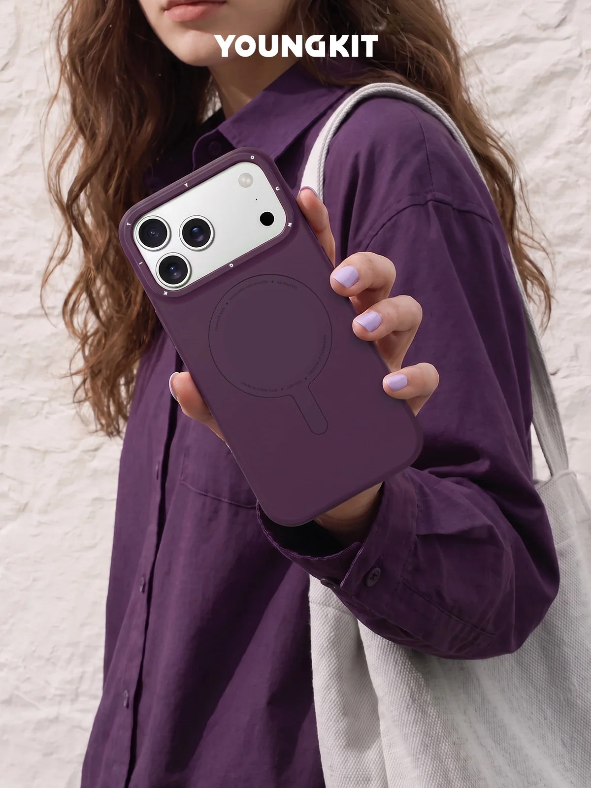 Case iPhone 18 Pro Max 17 Pro Max - Morandi Silicone Case Burgundy | Youngkit