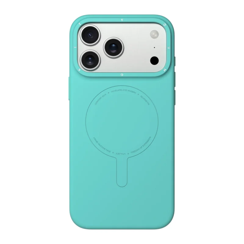 Case iPhone 18 Pro Max 17 Pro Max - Morandi Silicone Case Mint Blue | Youngkit
