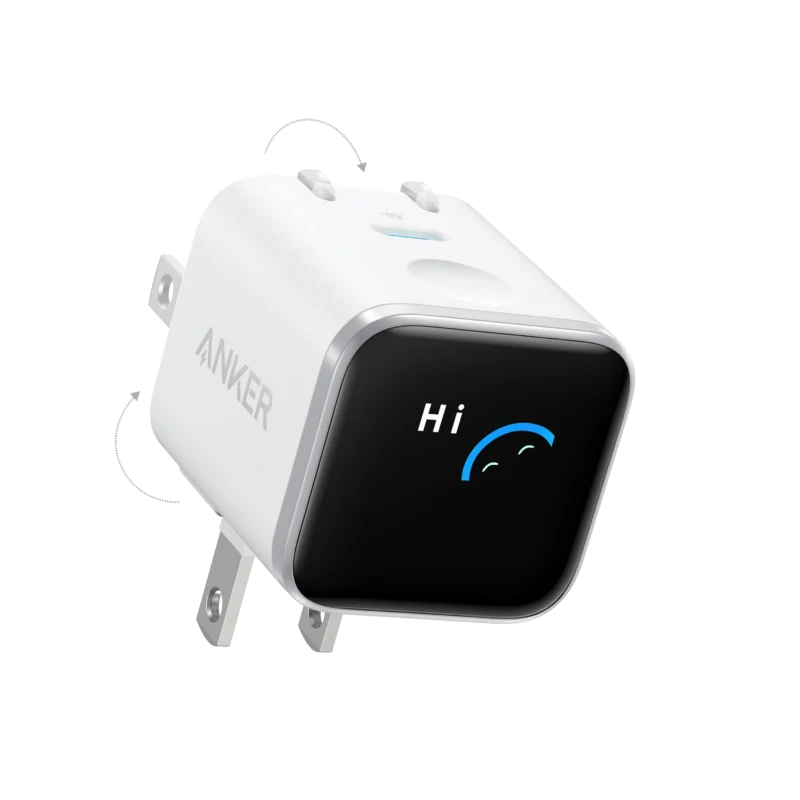 Cargador 45W USB-C Nano Charger Smart Display – Aurora White | ANKER