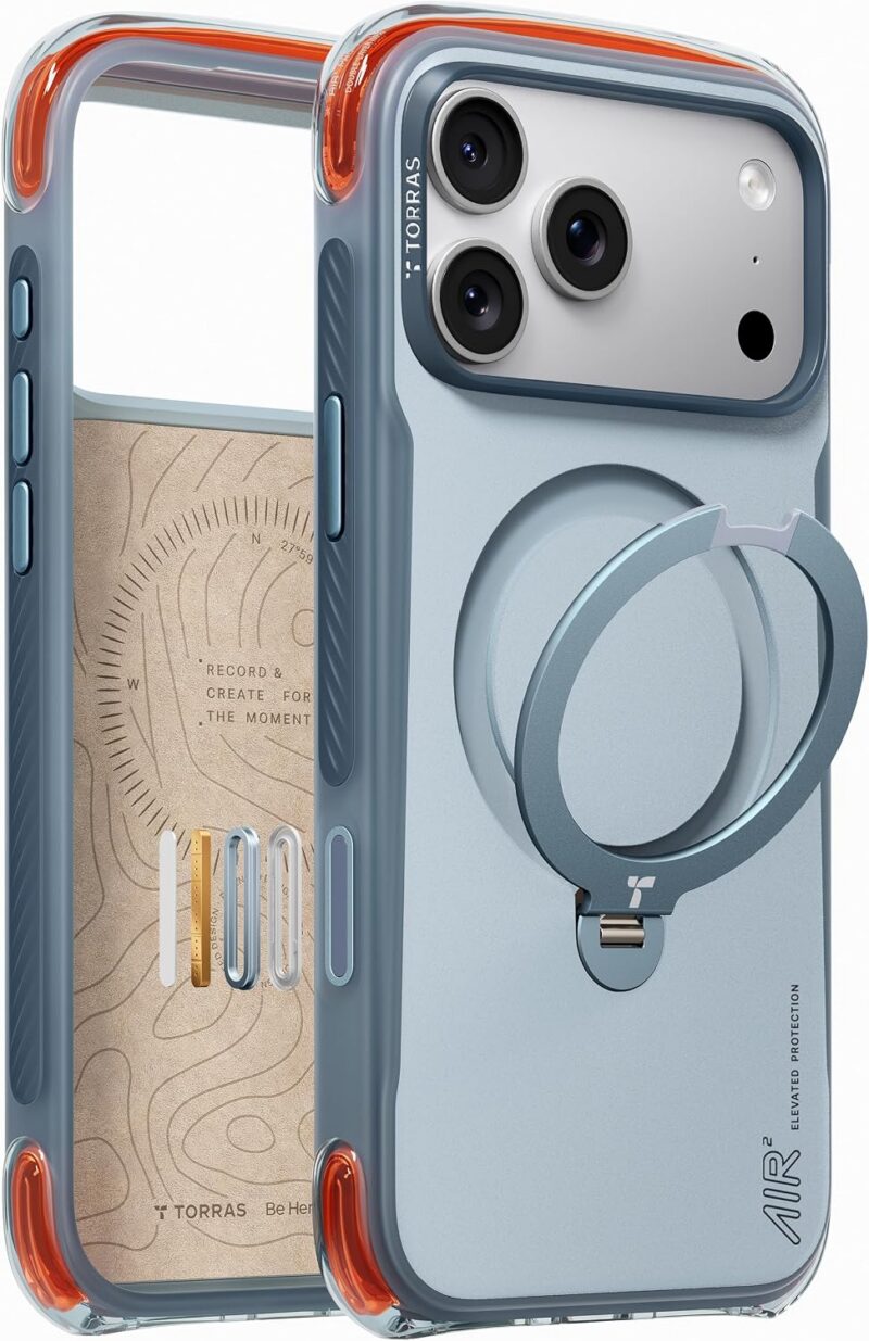 Case iPhone 18 Pro Max 17 Pro Max - Ostand Q3 Air Pro Magsafe Polar Slate 360° | Torras