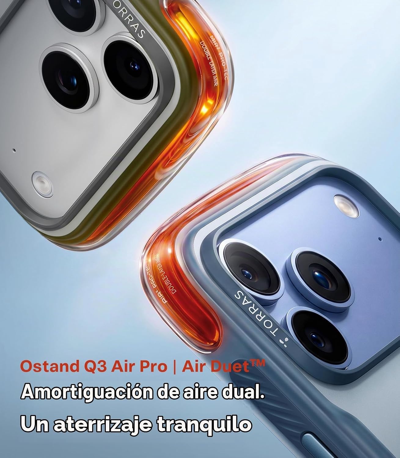 CASE-IPHONE-18-PRO-MAX-TORRAS-Q3-AIR-PRO-BLUE2 Case iPhone 18 Pro Max 17 Pro Max - Ostand Q3 Air Pro Magsafe Polar Slate 360° | Torras