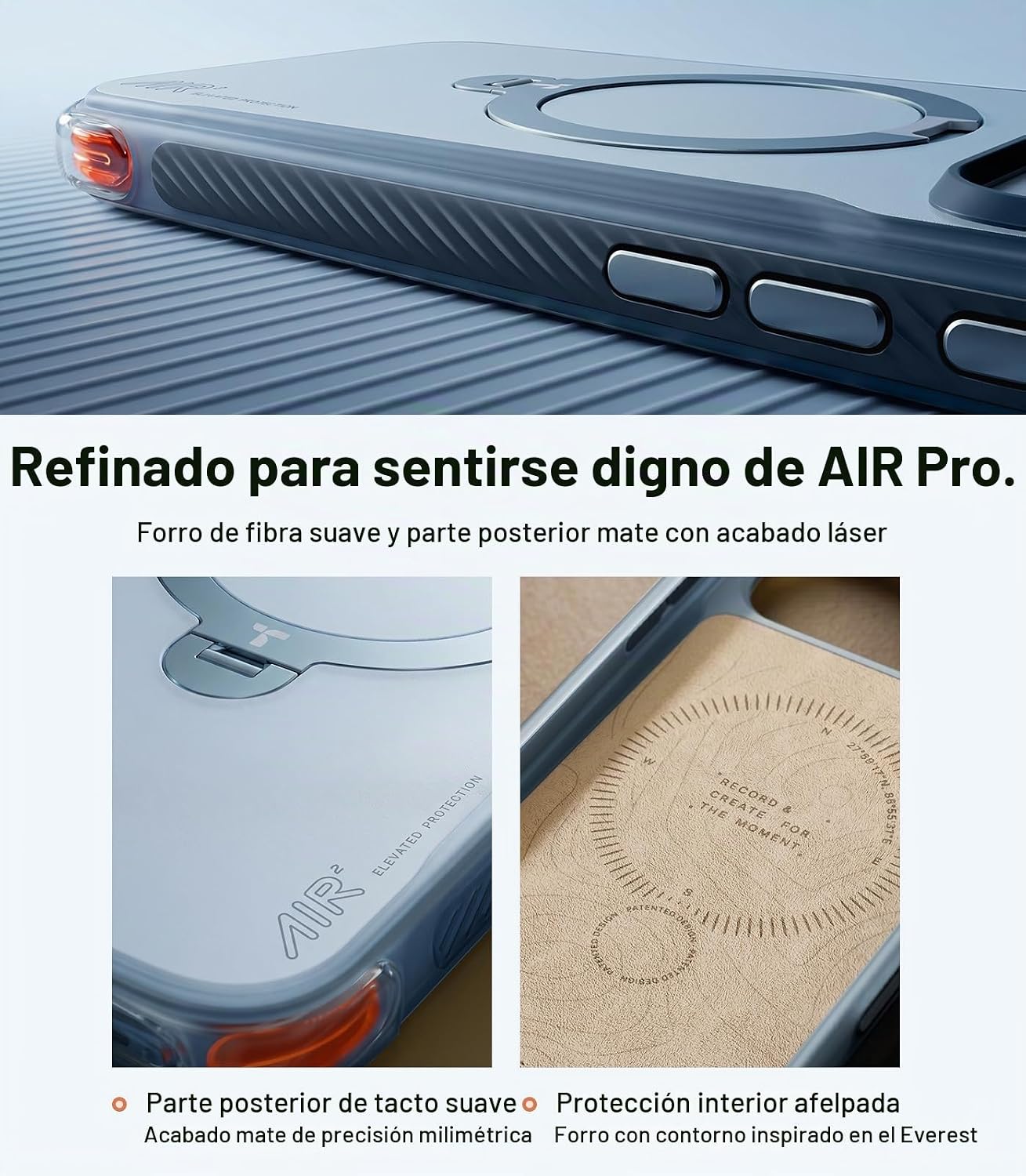 CASE-IPHONE-18-PRO-MAX-TORRAS-Q3-AIR-PRO-BLUE5 Case iPhone 18 Pro Max 17 Pro Max - Ostand Q3 Air Pro Magsafe Polar Slate 360° | Torras
