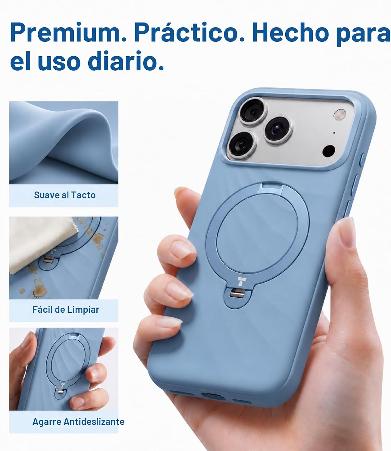 CASE-IPHONE-18-PRO-MAX-TORRAS-Q3-WIND-BLUE10 Case iPhone 18 Pro Max 17 Pro Max - Ostand Q3 Silicone Wind Limited Magsafe Frost Harbour | Torras