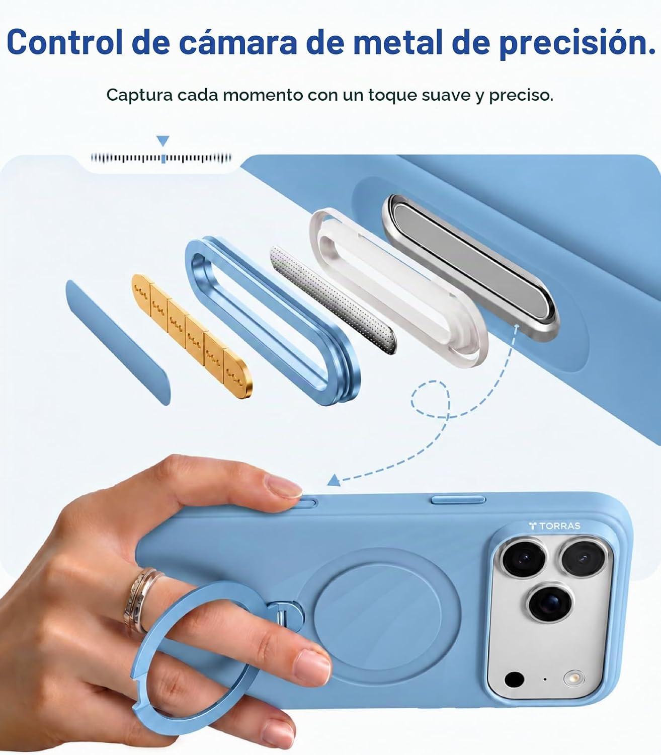 CASE-IPHONE-18-PRO-MAX-TORRAS-Q3-WIND-BLUE9 Case iPhone 18 Pro Max 17 Pro Max - Ostand Q3 Silicone Wind Limited Magsafe Frost Harbour | Torras
