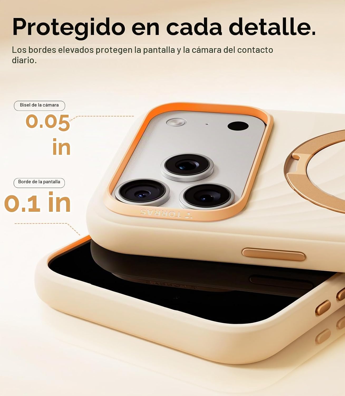 CASE-IPHONE-18-PRO-MAX-TORRAS-Q3-WIND-CREAM7 Case iPhone 18 Pro Max 17 Pro Max - Ostand Q3 Silicone Wind Limited Magsafe Cream Apricot | Torras