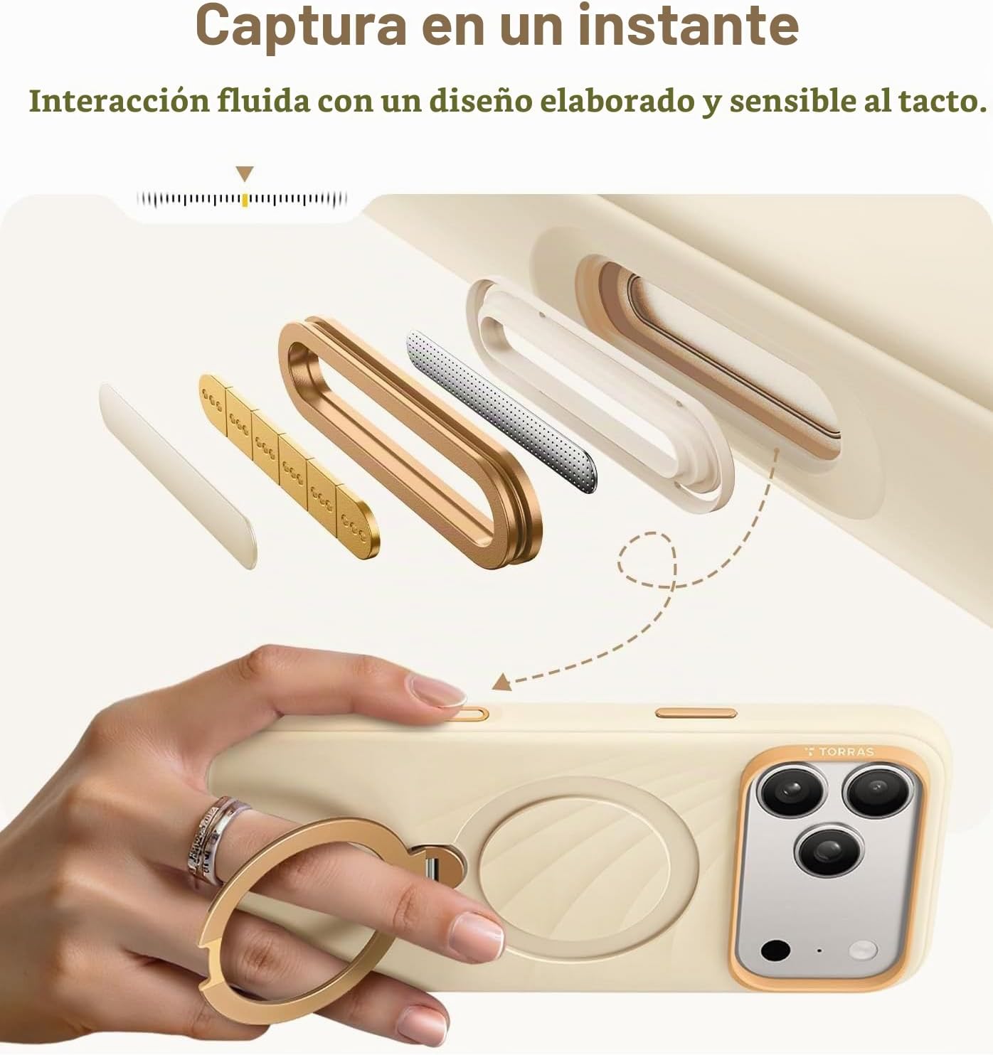 CASE-IPHONE-18-PRO-MAX-TORRAS-Q3-WIND-CREAM9 Case iPhone 18 Pro Max 17 Pro Max - Ostand Q3 Silicone Wind Limited Magsafe Cream Apricot | Torras