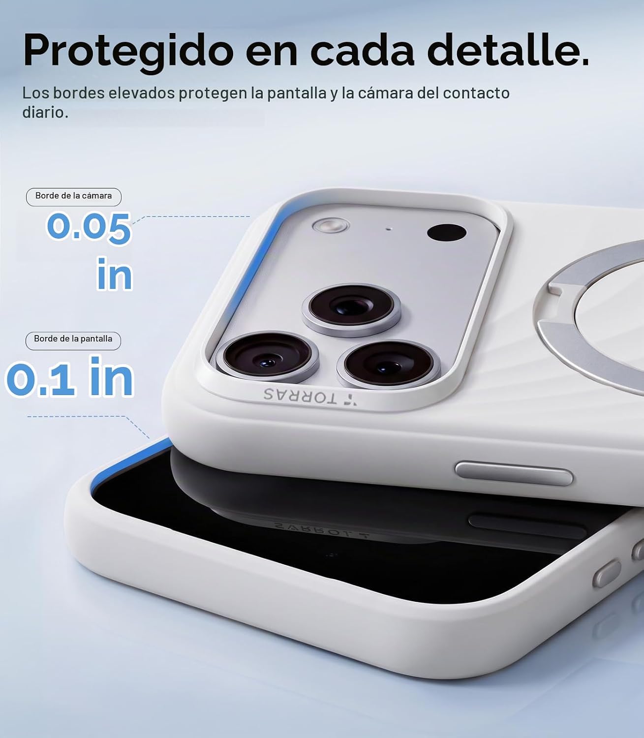 CASE-IPHONE-18-PRO-MAX-TORRAS-Q3-WIND-WHITE6 Case iPhone 18 Pro Max 17 Pro Max - Ostand Q3 Silicone Wind Limited Magsafe Pearl White | Torras