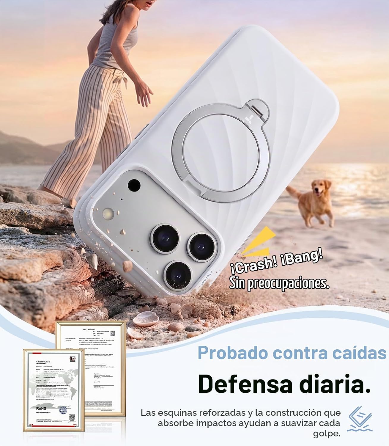 CASE-IPHONE-18-PRO-MAX-TORRAS-Q3-WIND-WHITE7 Case iPhone 18 Pro Max 17 Pro Max - Ostand Q3 Silicone Wind Limited Magsafe Pearl White | Torras