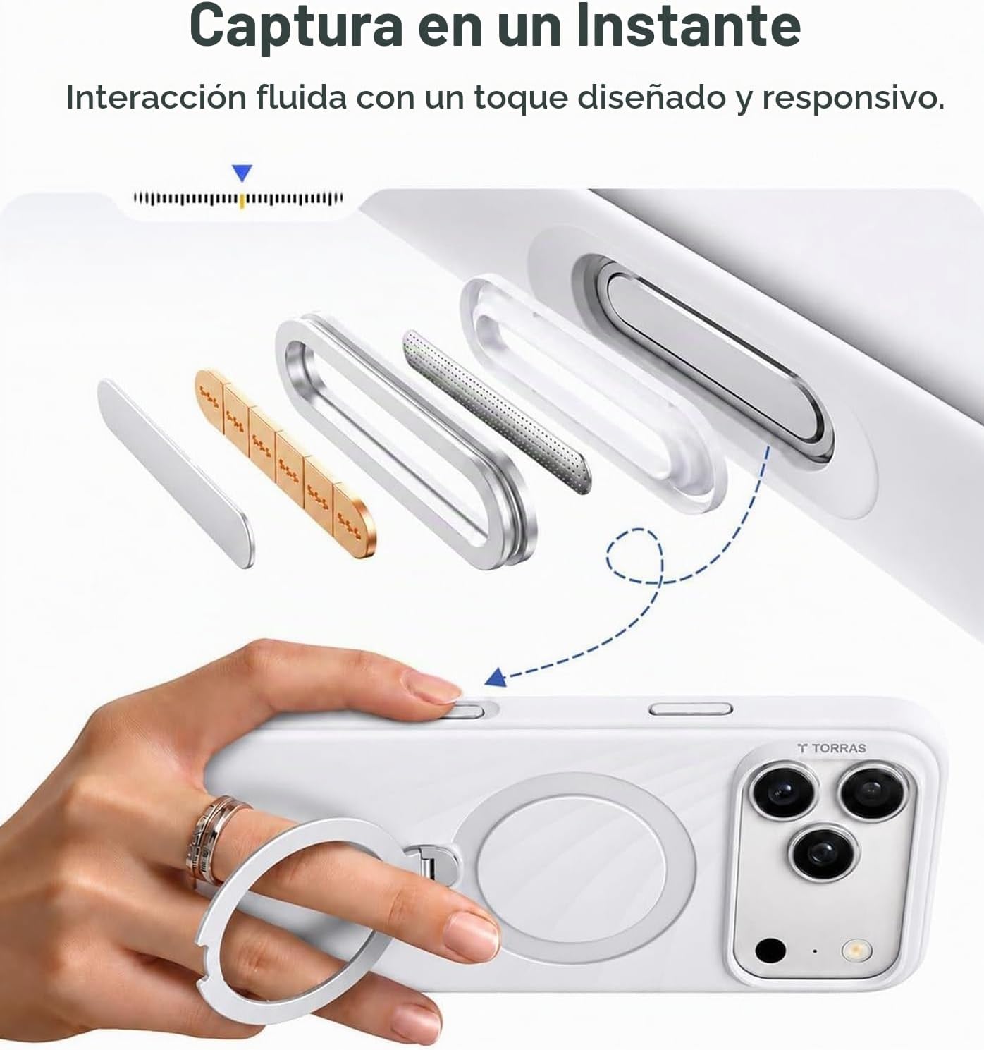 CASE-IPHONE-18-PRO-MAX-TORRAS-Q3-WIND-WHITE9 Case iPhone 18 Pro Max 17 Pro Max - Ostand Q3 Silicone Wind Limited Magsafe Pearl White | Torras