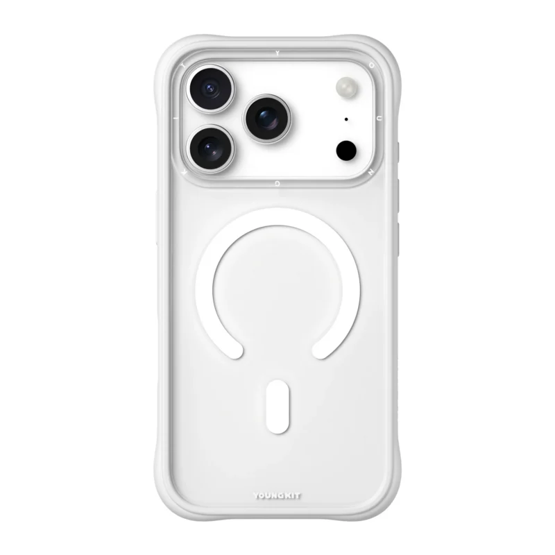 Case iPhone 18 Pro Max 17 Pro Max - Removable Macarons Silicone White | Youngkit