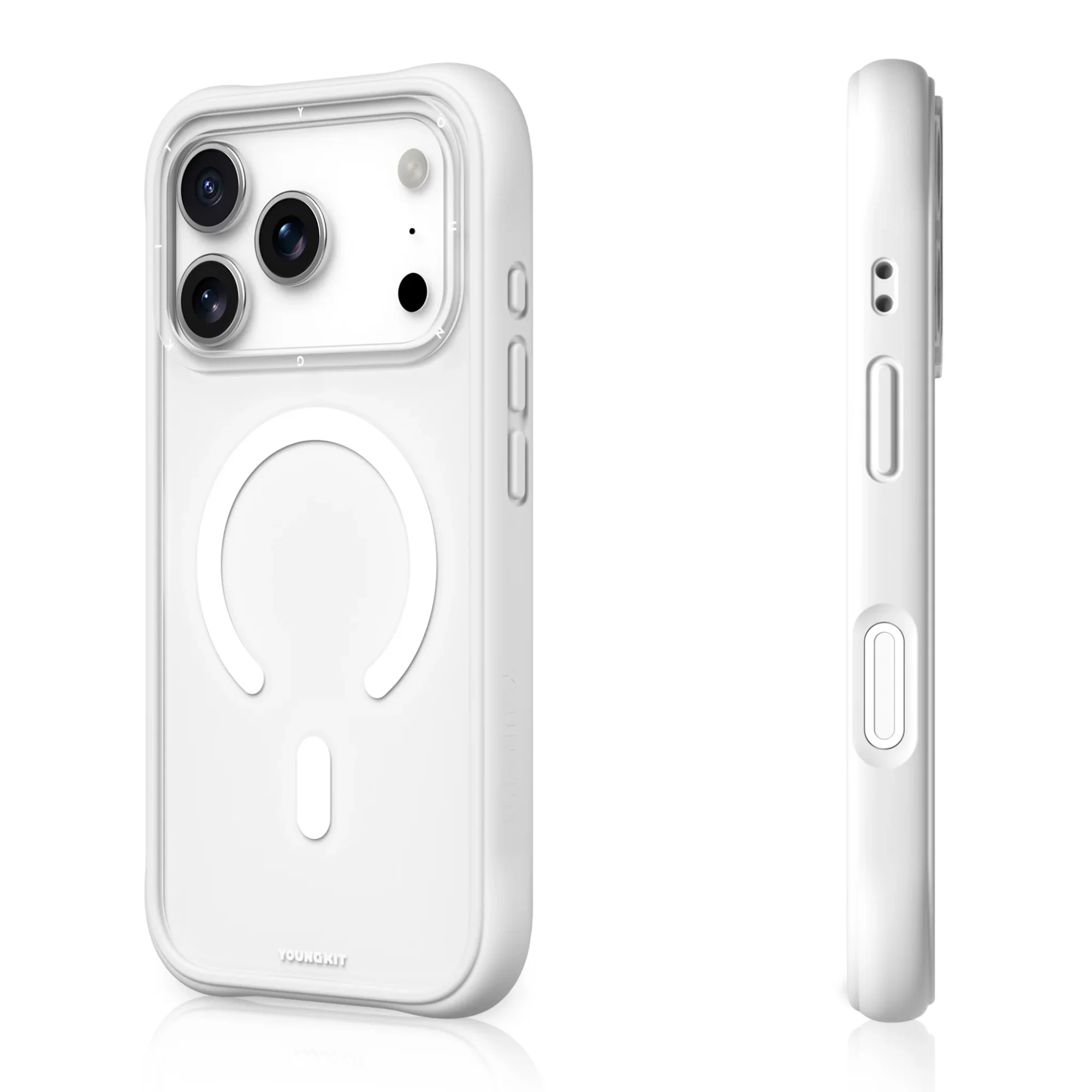 Case iPhone 18 Pro Max 17 Pro Max - Removable Macarons Silicone White | Youngkit